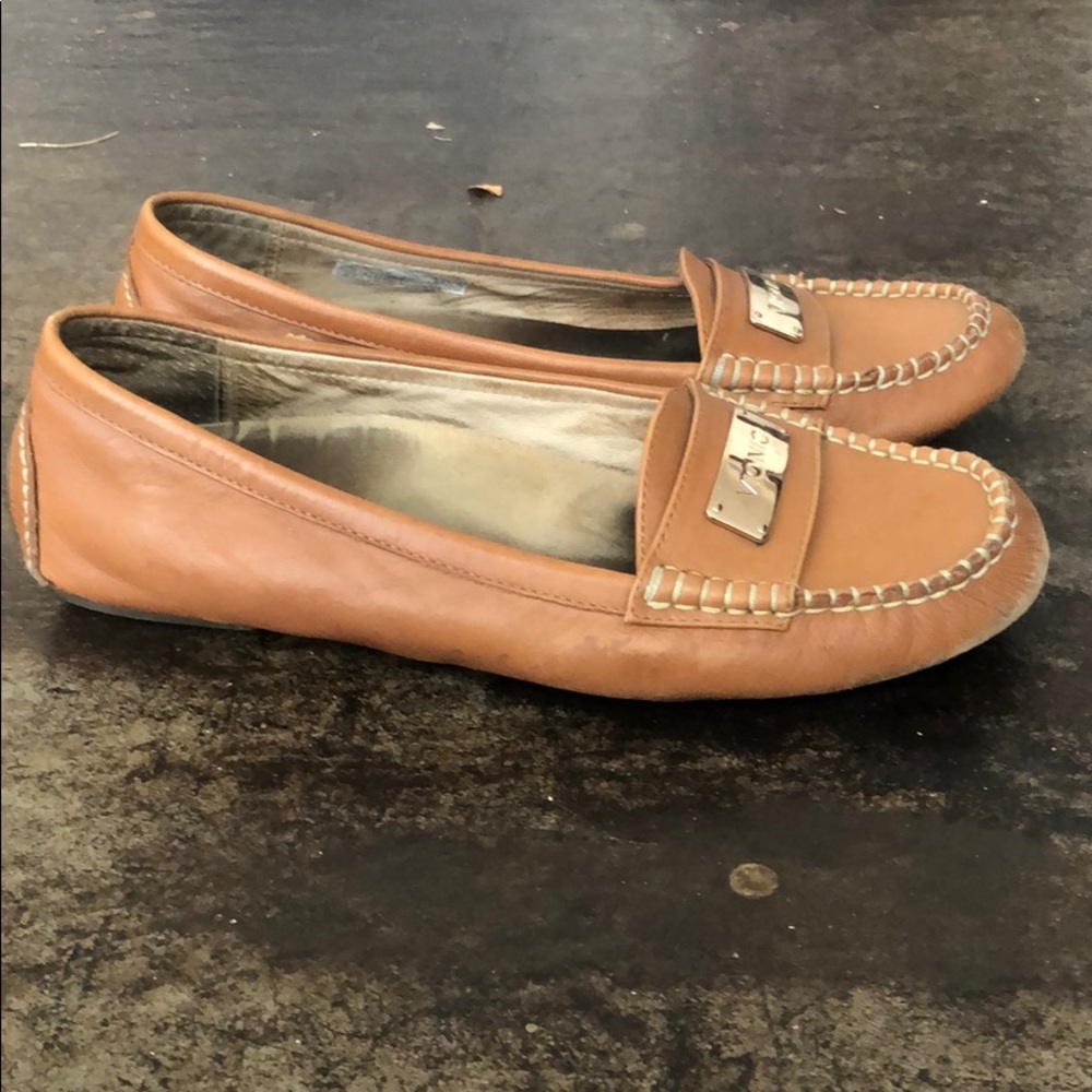 Tan leather shoes